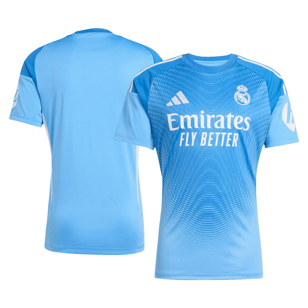 Real Madrid Goleiro Futebol Camisa 2025/26 Azul