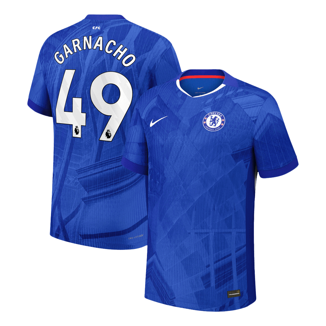 Autêntico GARNACHO #49 Chelsea Casa Futebol Camisas 2025/26 Azul