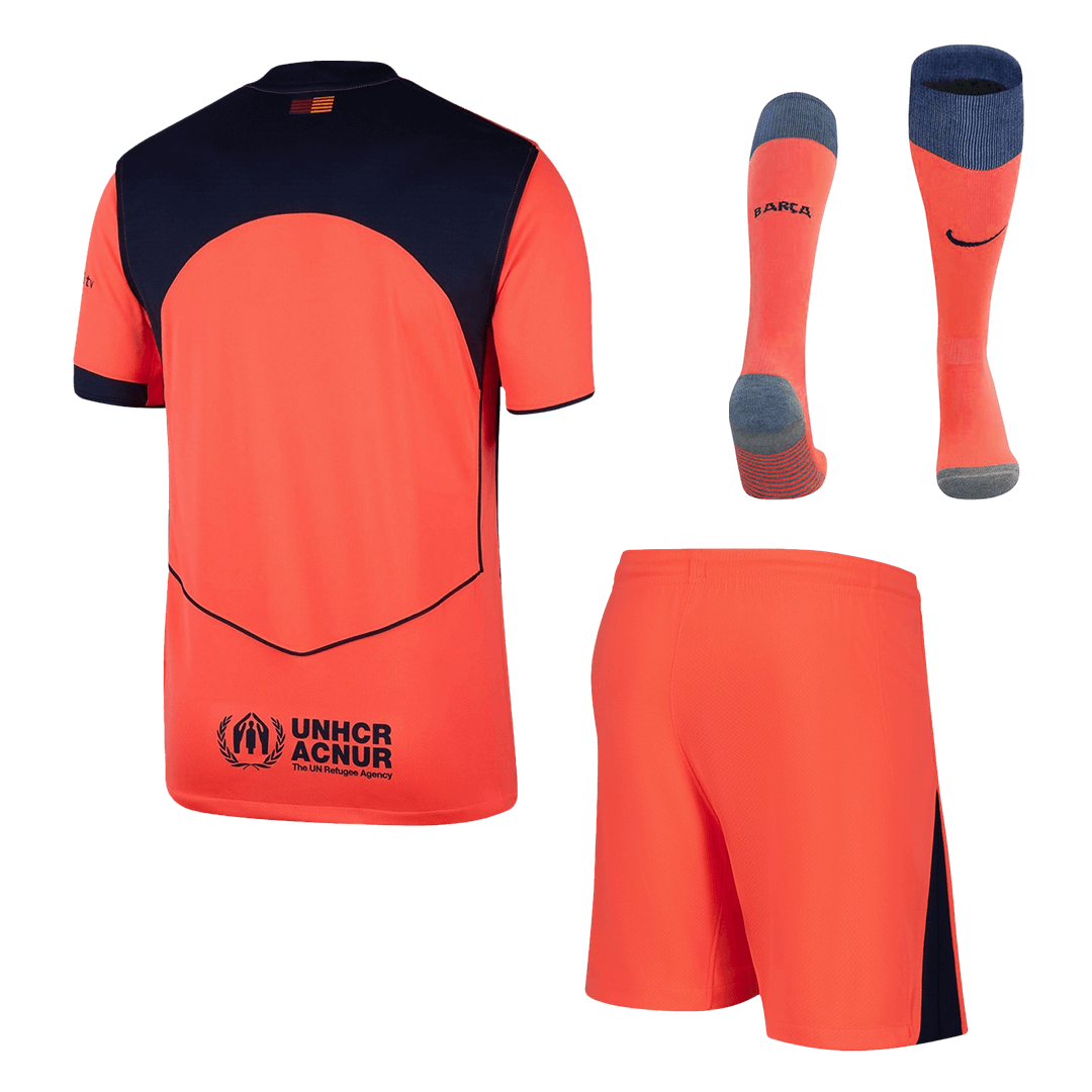 Barcelona
Fora Terceira Camisa Conjunto(Camisa+Calções+Meias) 2025/26 Laranja