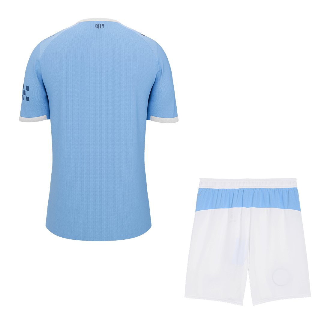 Manchester City Casa Camisa Conjunto (Camisa + Calções) 2025/26 Azul