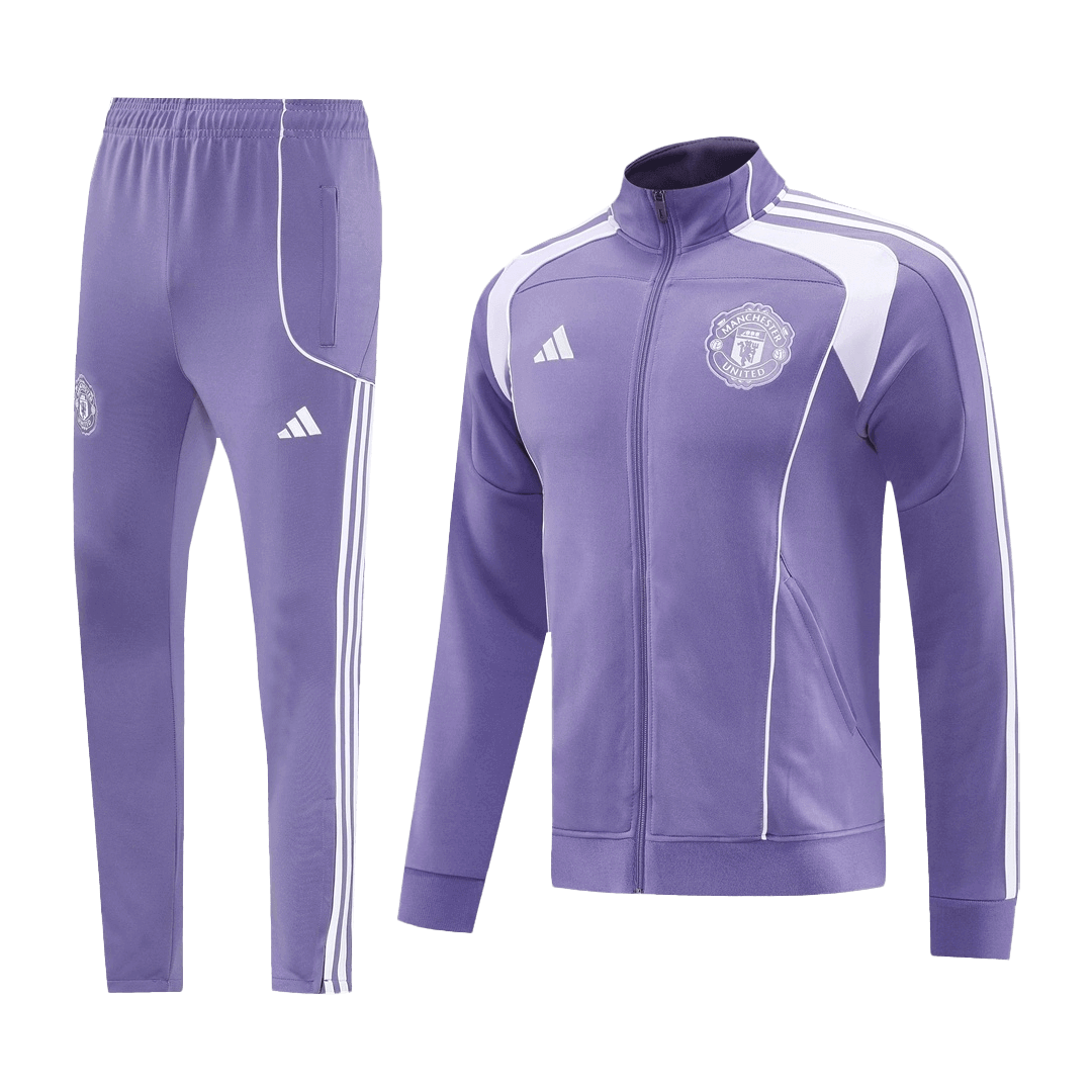Manchester United Conjunto Casaco(Blusão+Calça) Formação Blusão 2025/26 Roxo
