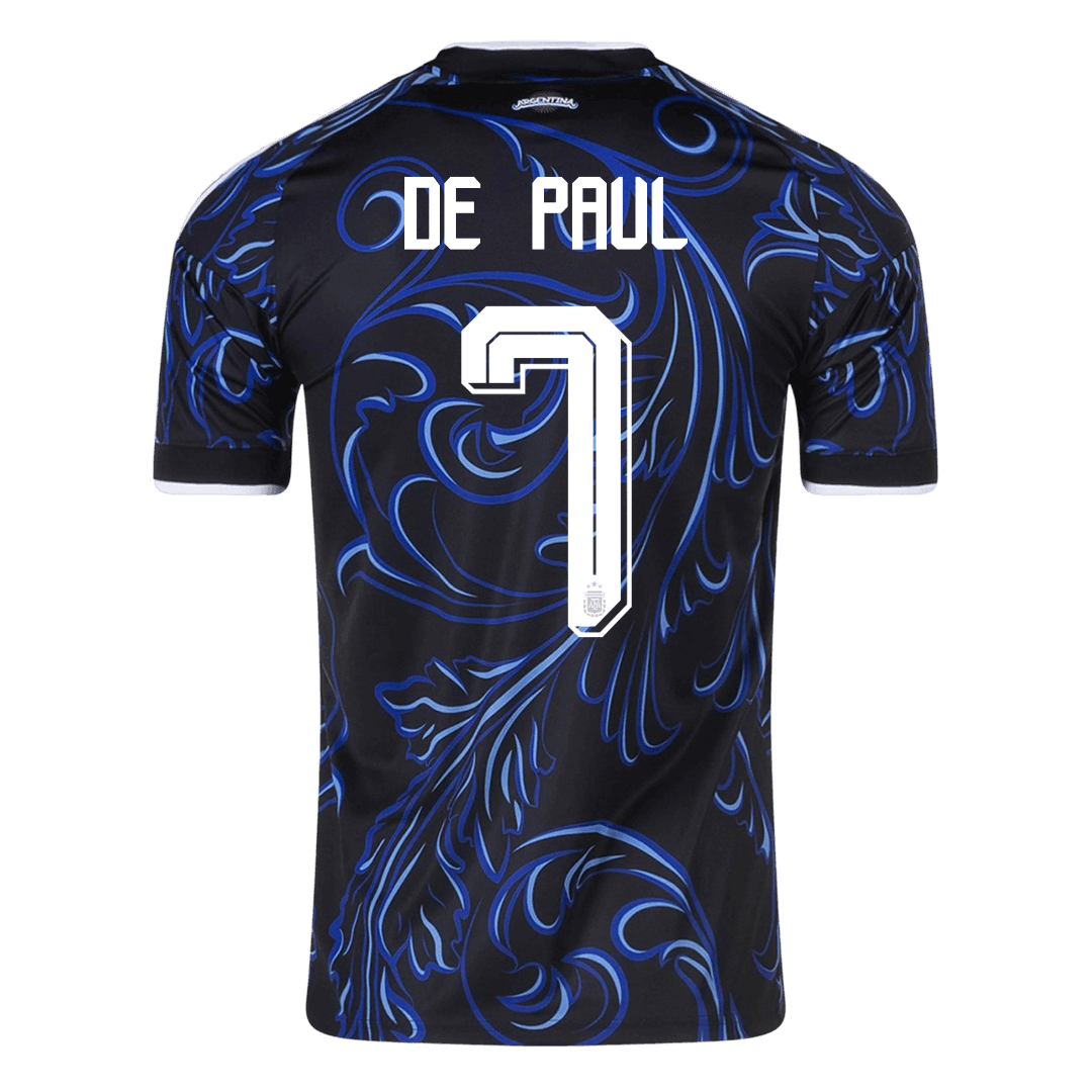 DE PAUL #7 Argentina Fora Copa do Mundo Camisa 2026 Preto