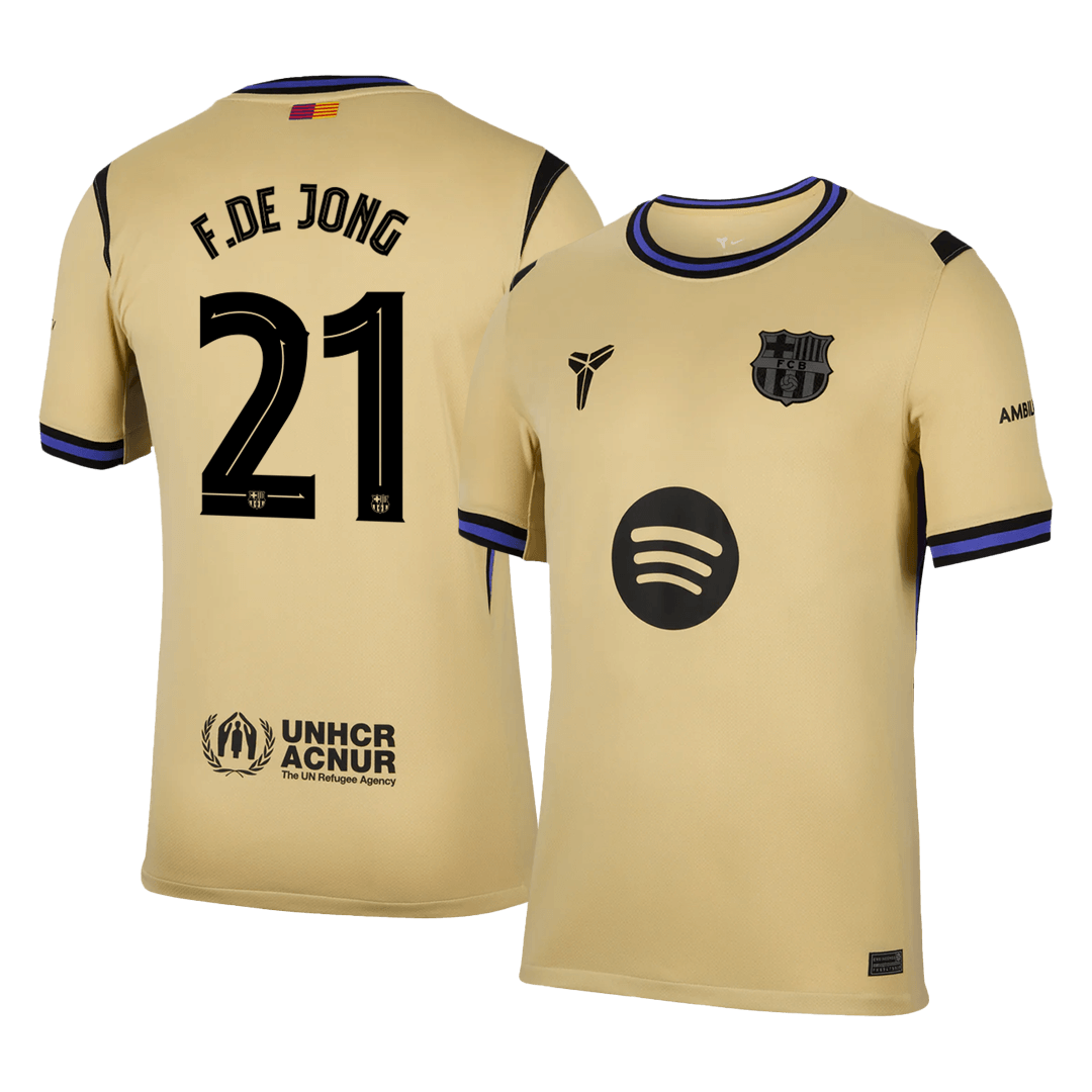 F.DE JONG #21 Barcelona Fora Camisa 2025/26- Amarelo - UCL