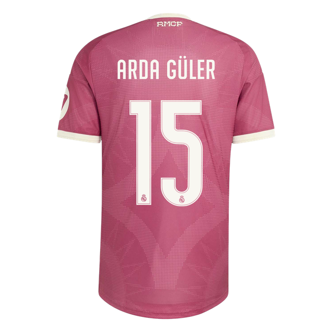 Versão do Jogador ARDA GÜLER #15 Real Madrid Terceira Futebol Camisas 2026/27 Rosa