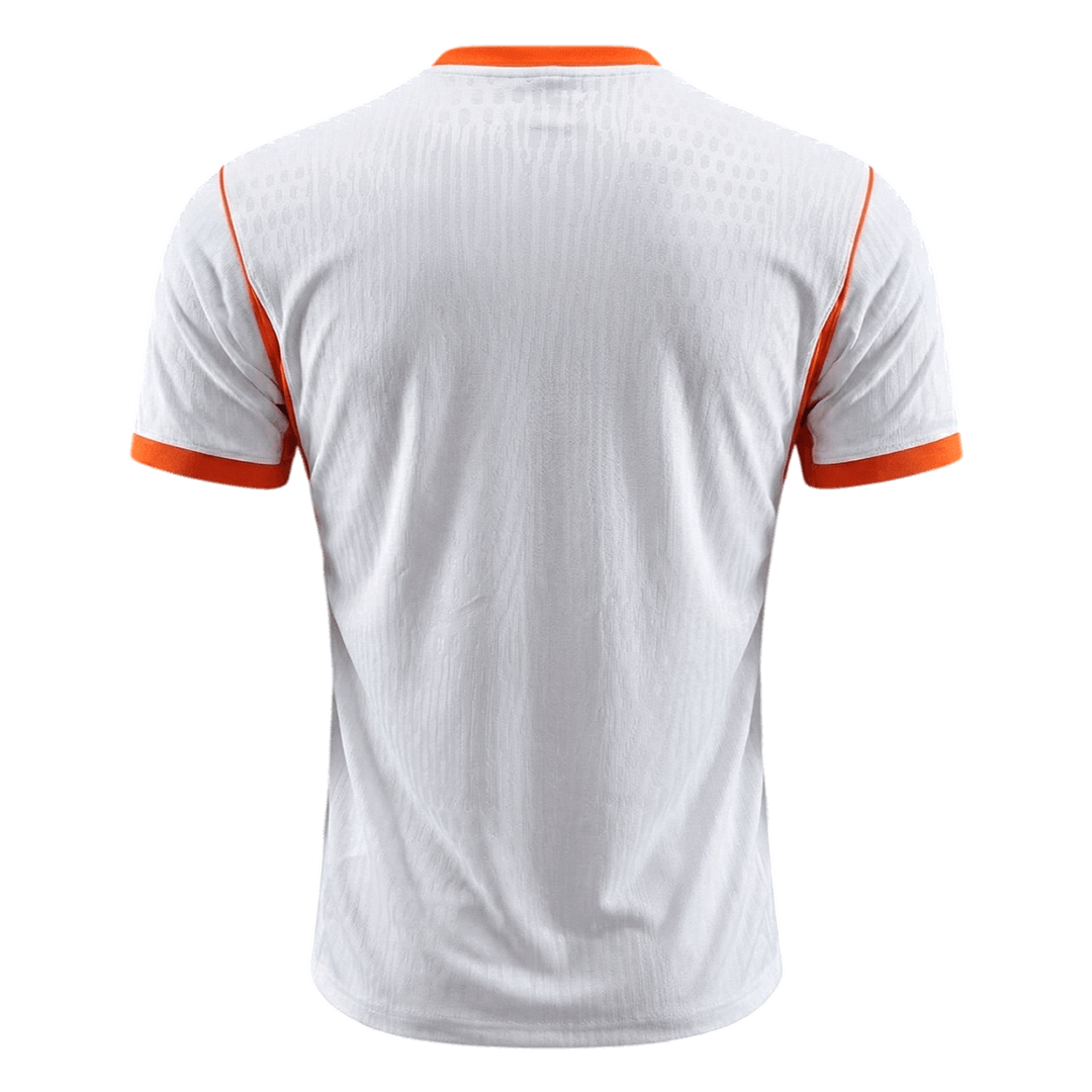 Versão do Jogador Netherlands Fora World Cup Futebol Camisas 2026 Branco