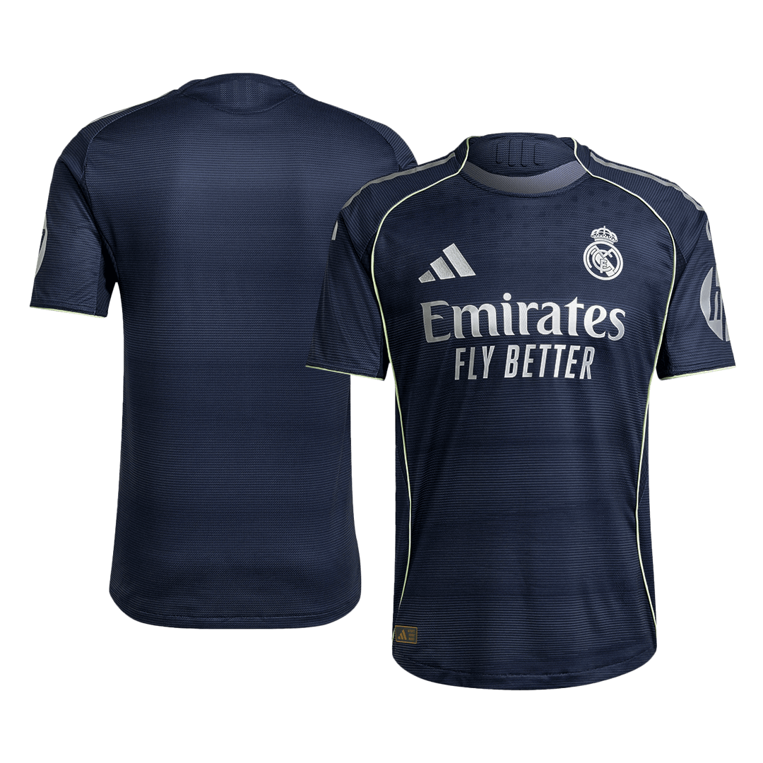 Autêntico Real Madrid Fora Futebol Camisas 2025/26 Marinha