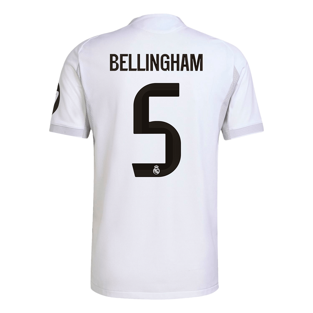 Autêntico BELLINGHAM #5 Real Madrid Casa Futebol Camisas 2025/26 Branco