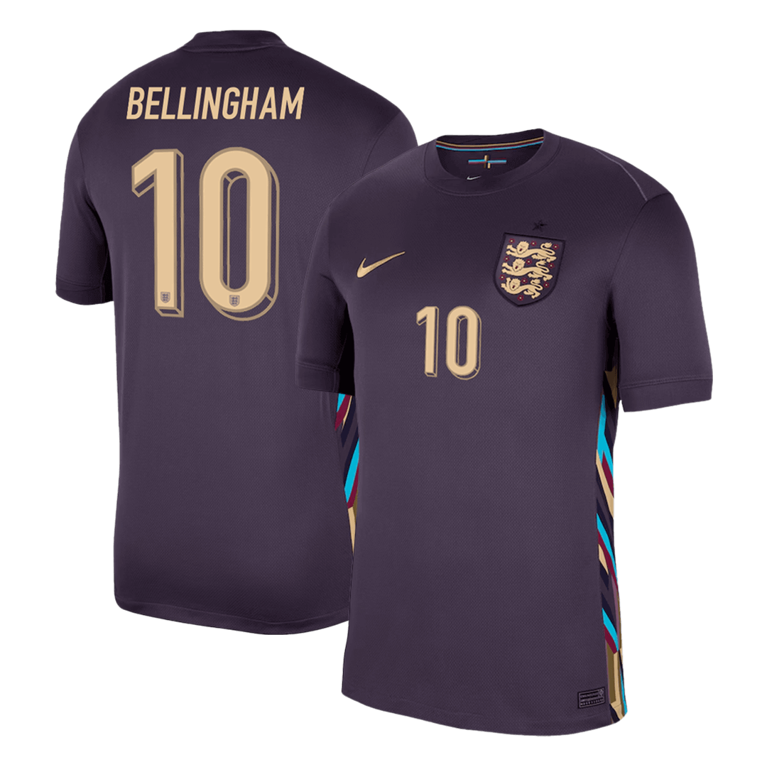 Personalisiertes BELLINGHAM #10 England-Fußballtrikot Auswärtstrikot 2024