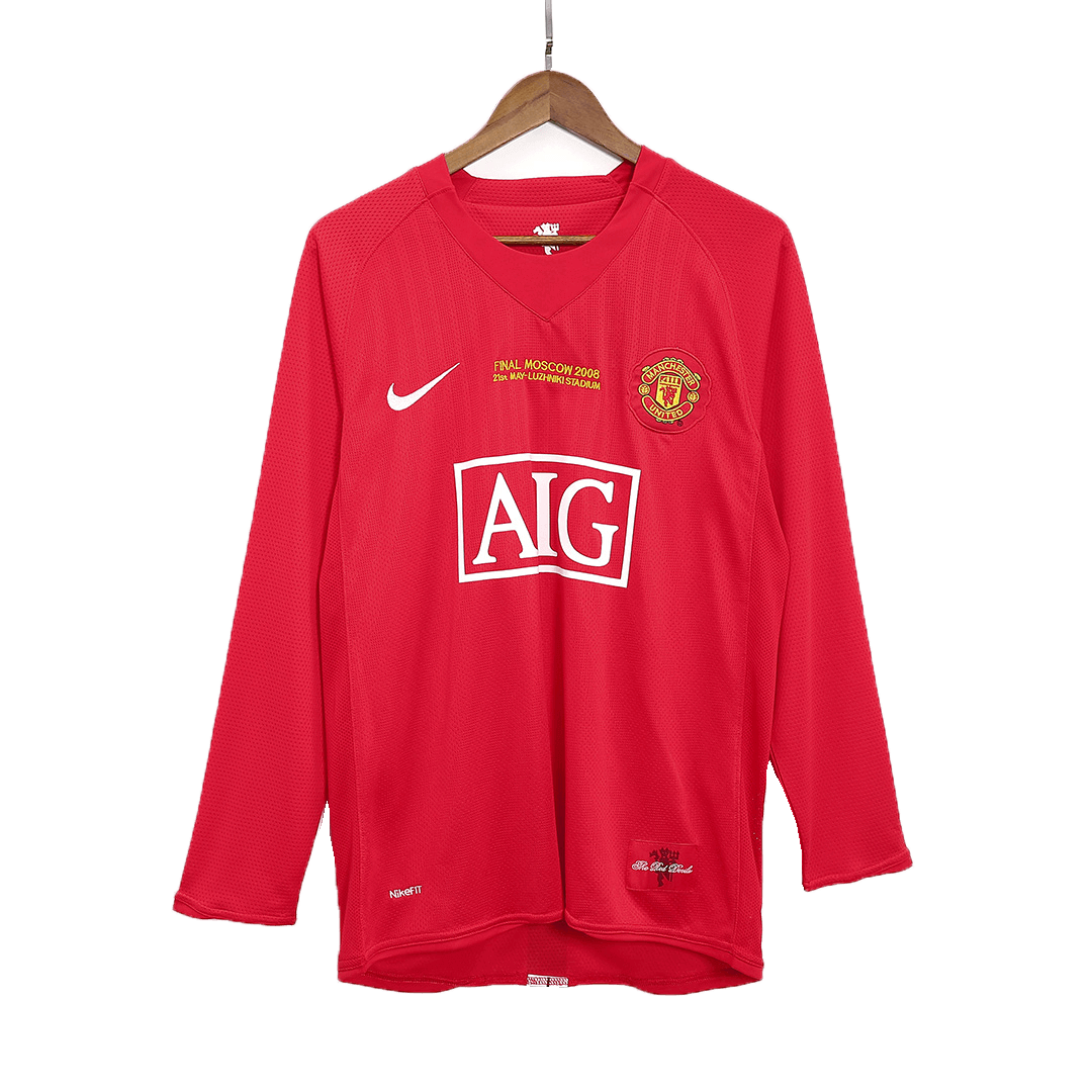Camiseta retro de local de fútbol ROONEY #10 del Manchester United 2007/08 - Final de la UCL