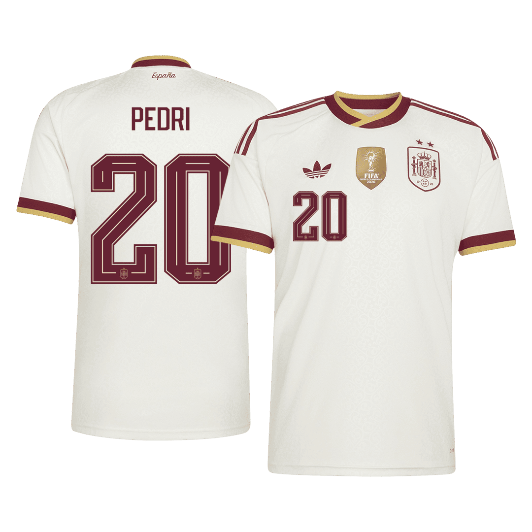 PEDRI #20 Spain Fora Copa do Mundo Camisa 2026 Branco