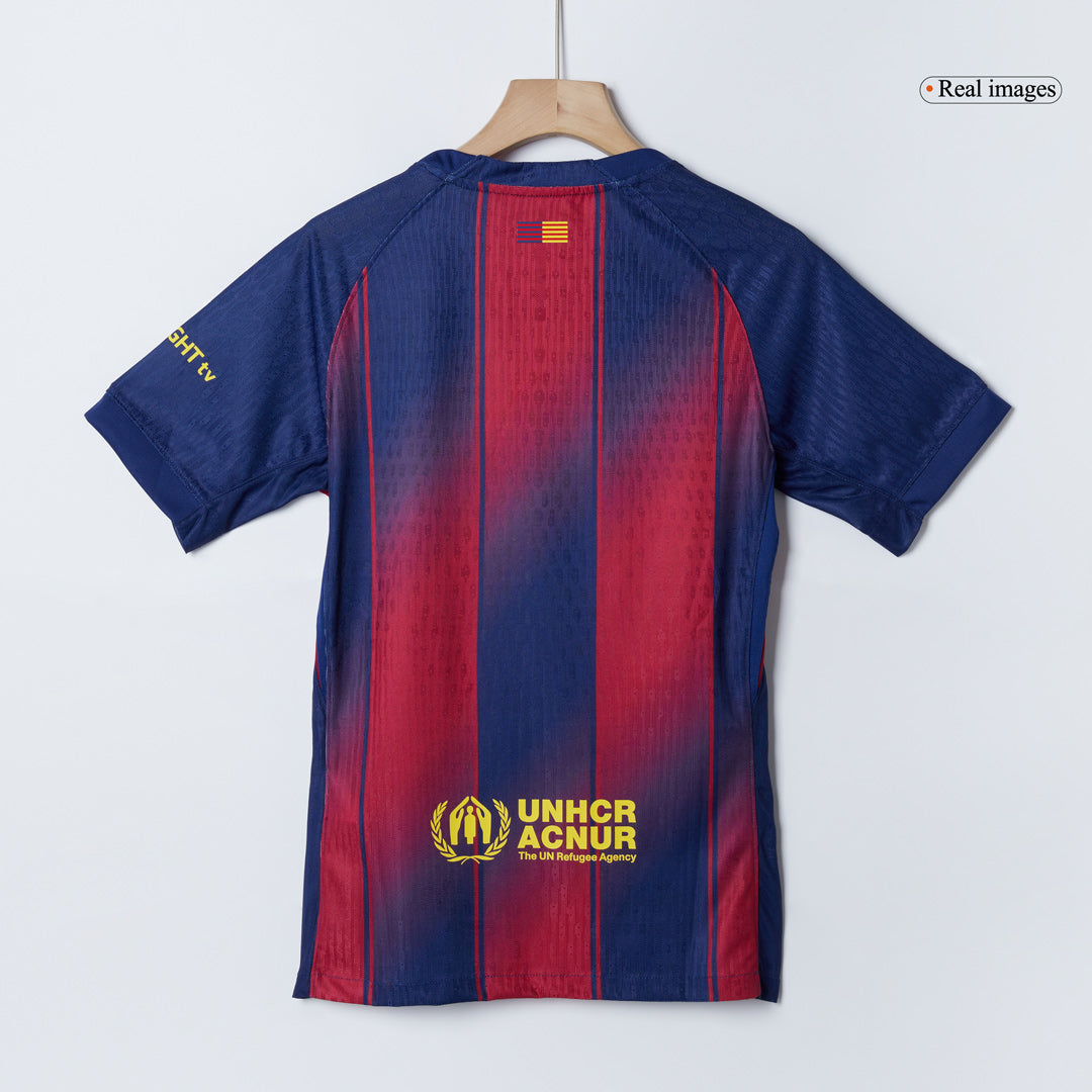Autêntico LAMINE YAMAL #10 Barcelona Casa Futebol Camisas 2025/26
