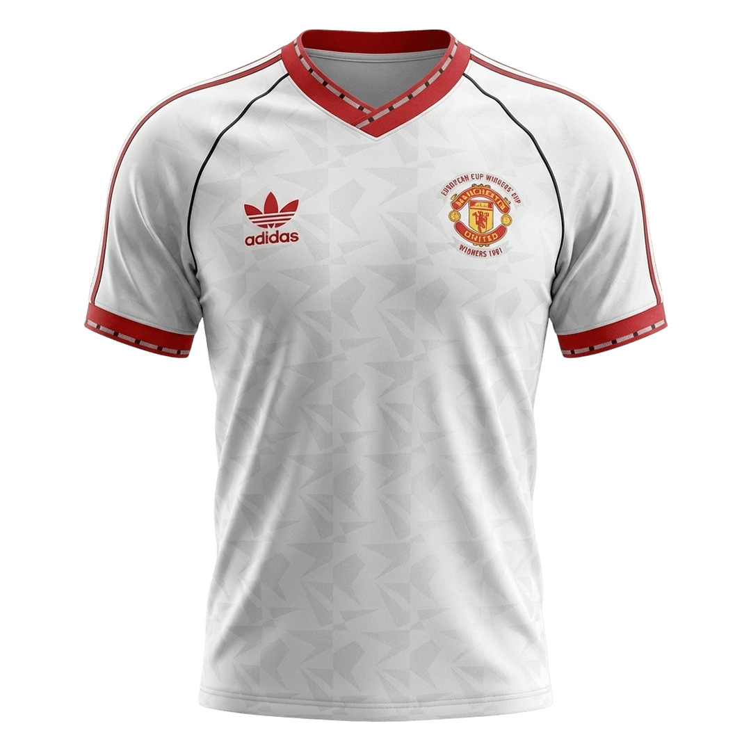 Retrô Manchester United Fora Camisa 1991 Branco