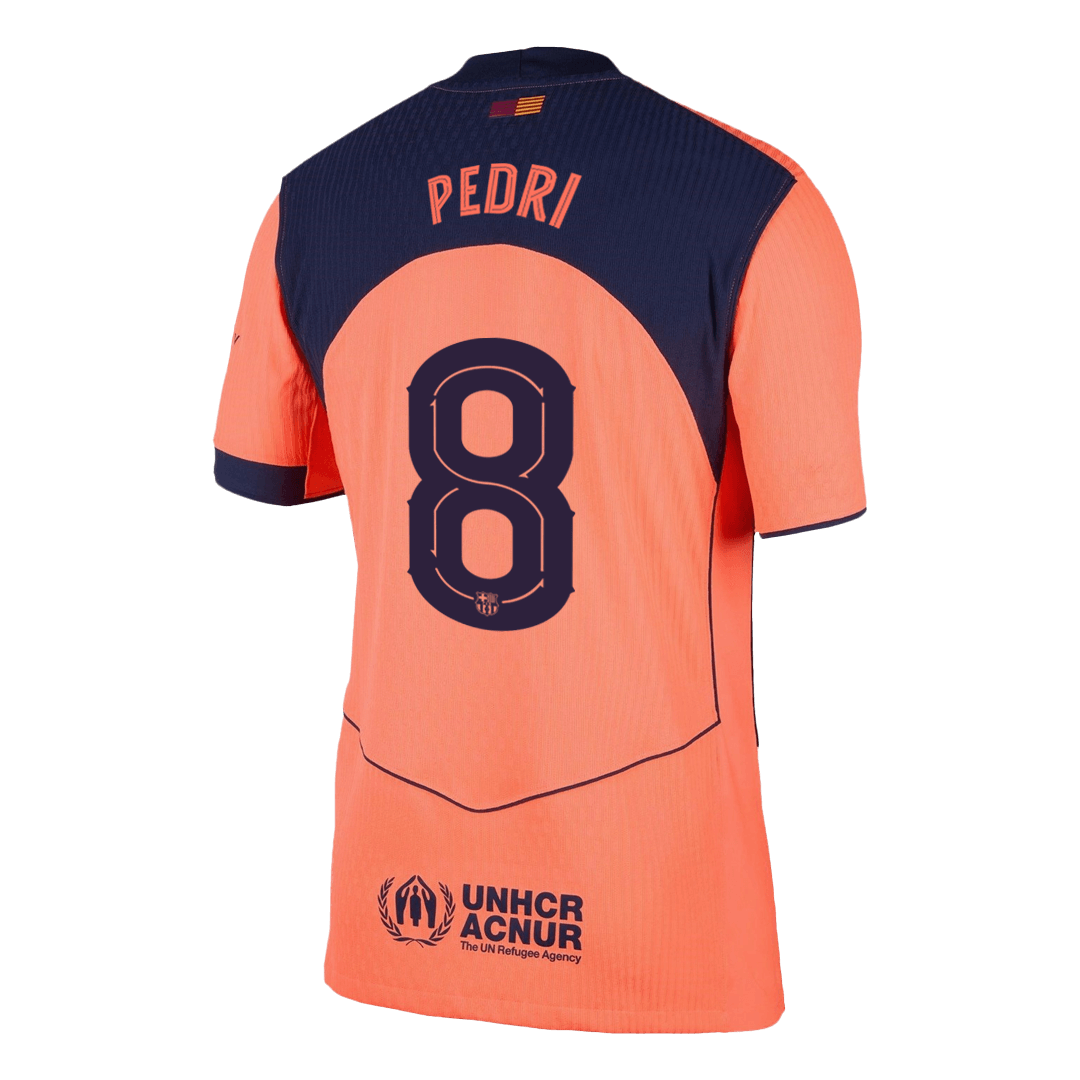Autêntico PEDRI #8 Barcelona Fora Terceira UCL Futebol Camisas 2025/26