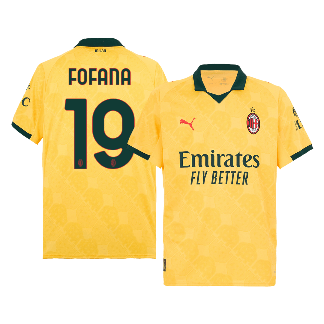 FOFANA #19 AC Milan Fora Terceira Camisa 2025/26 Amarelo
