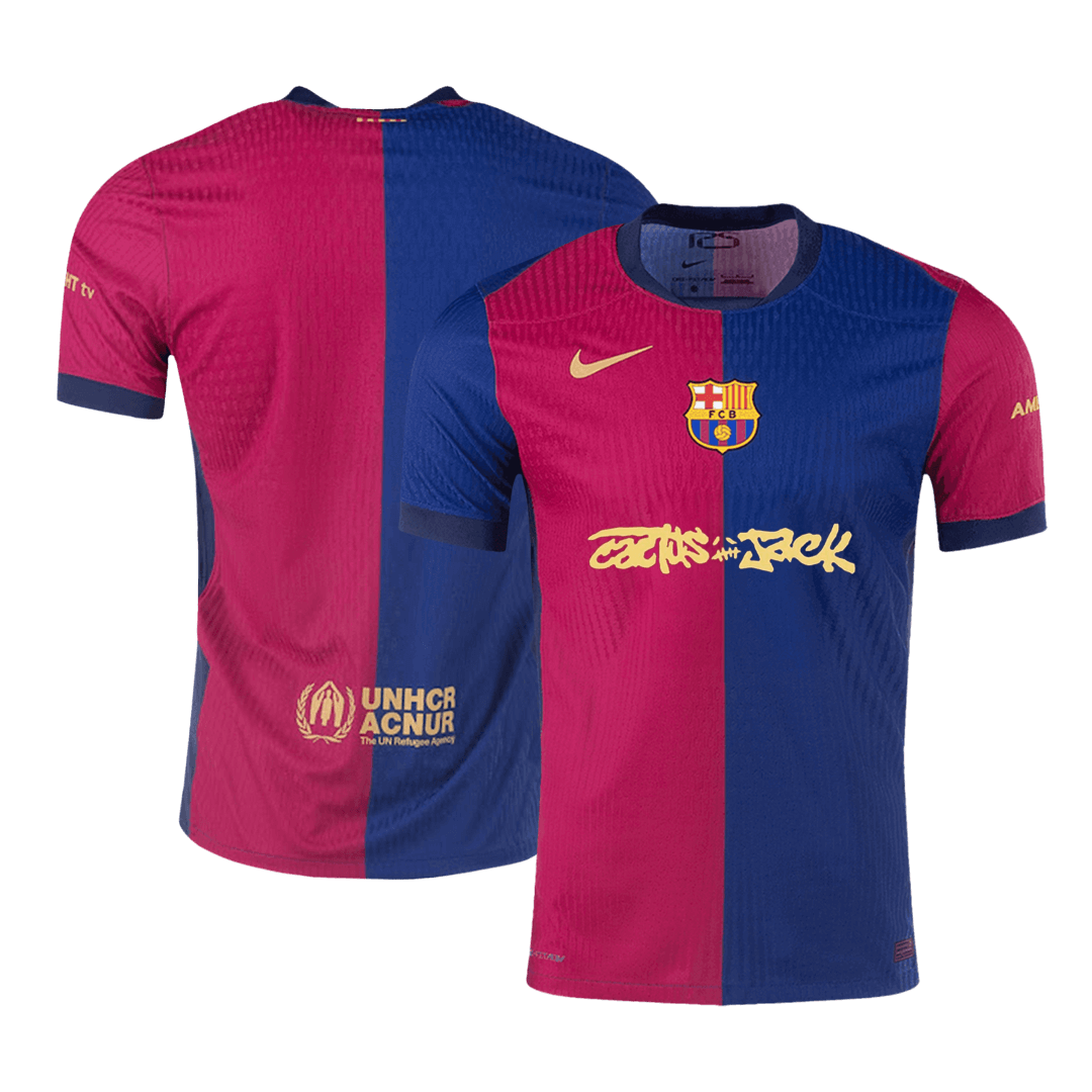 Camisola de futebol autêntica Barcelona vs Travis Scott Home 2024/25