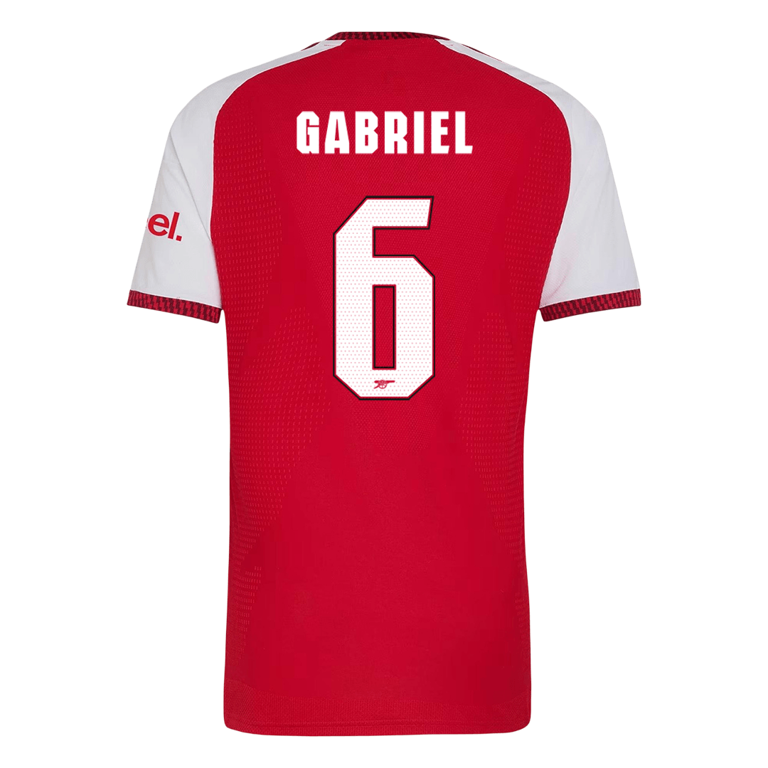 Versão do Jogador GABRIEL #6 Arsenal Casa Futebol Camisas 2026/27 Vermelho - UCL
