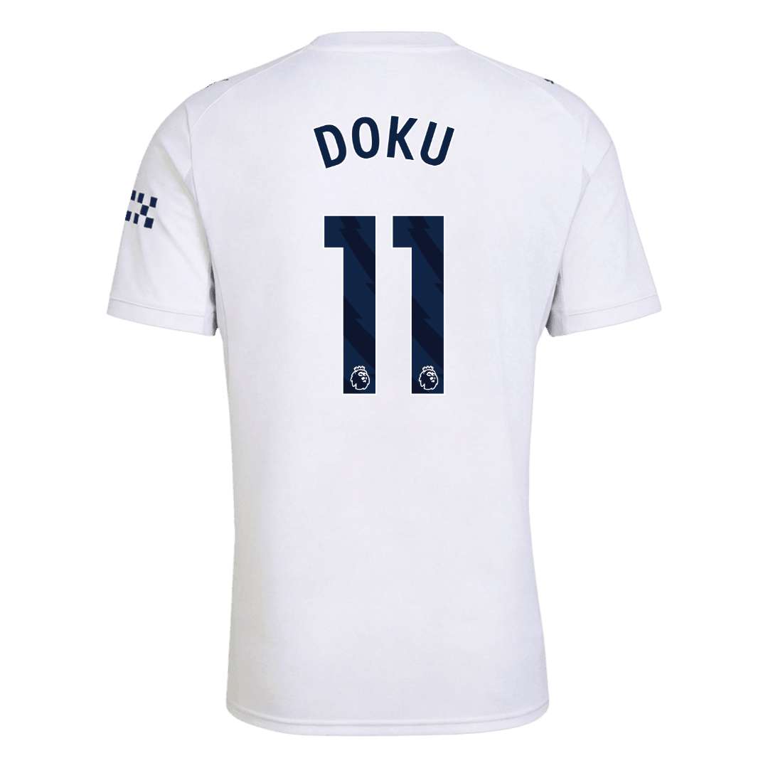 DOKU #11 Manchester City Terceira Camisa 2026/27 Branco