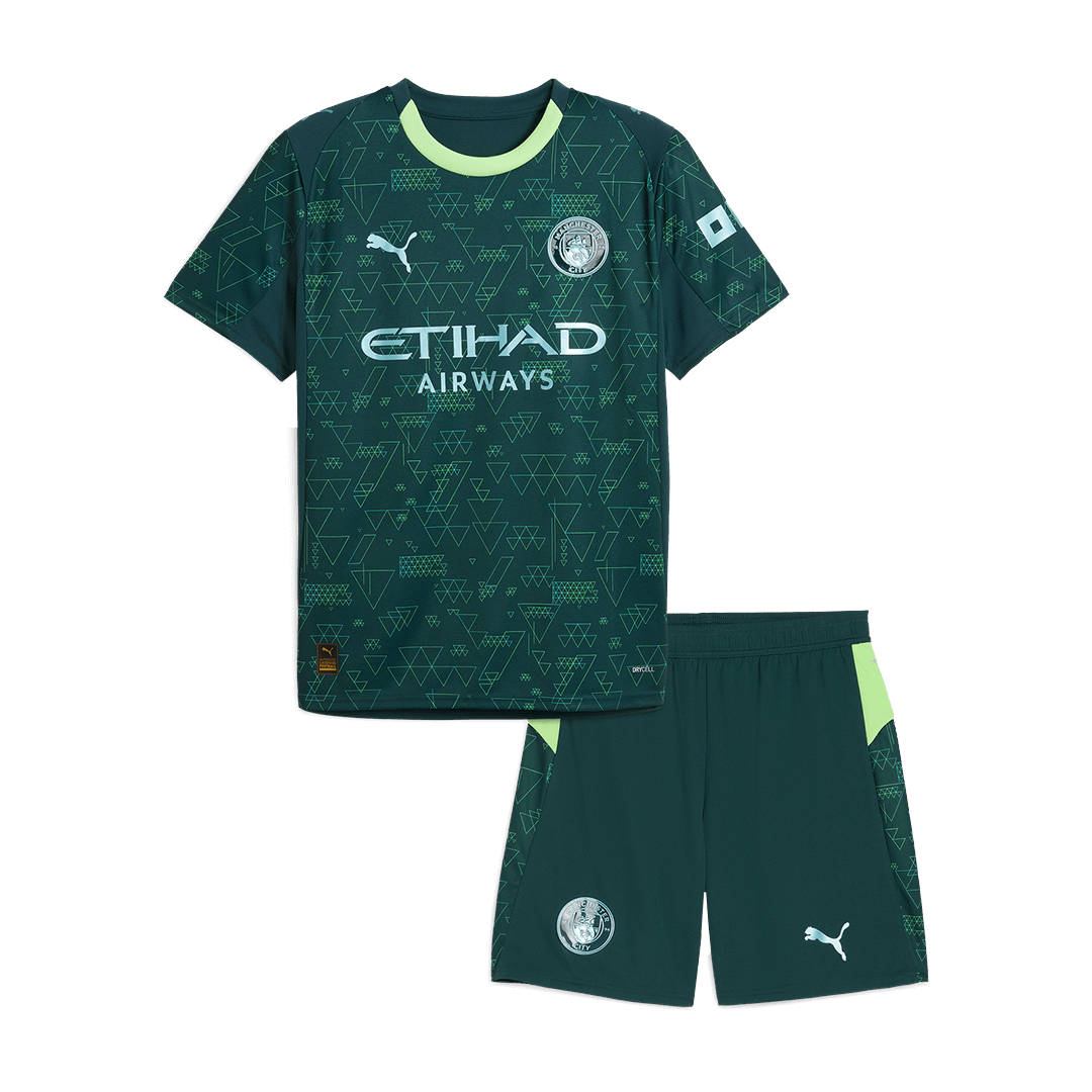 Manchester City Infantil
Quarta Futebol Camisa Conjunto (Camisa+Shorts) 2025/26 Verde
