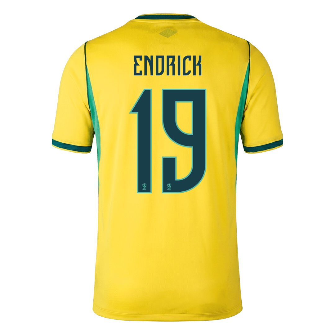 ENDRICK #19 Brazil Casa Copa do Mundo Camisa 2026 Amarelo