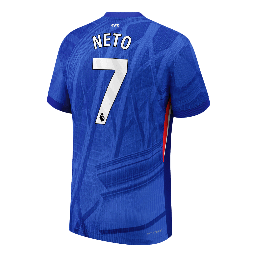 Autêntico NETO #7 Chelsea Casa Futebol Camisas 2025/26 Azul