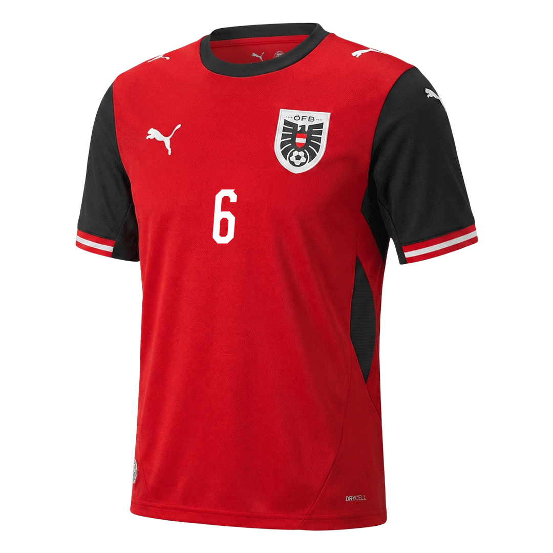 SEIWALD #6 Austria Casa Camisa Copa do Mundo 2026 Vermelho