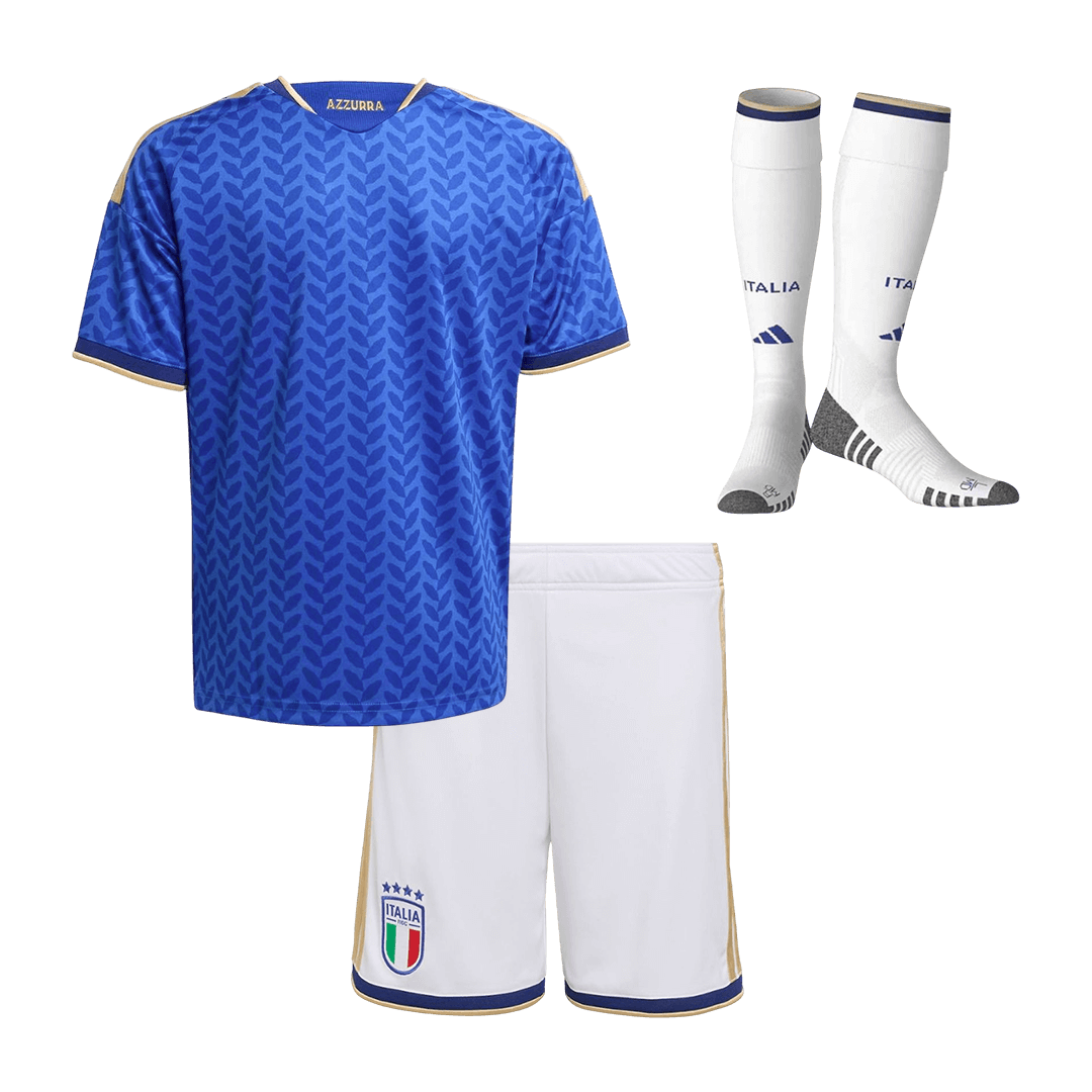 Itália Infantil Casa Copa do Mundo Futebol Camisa Conjunto (Camisa+Shorts+Meias) 2025/26 Azul