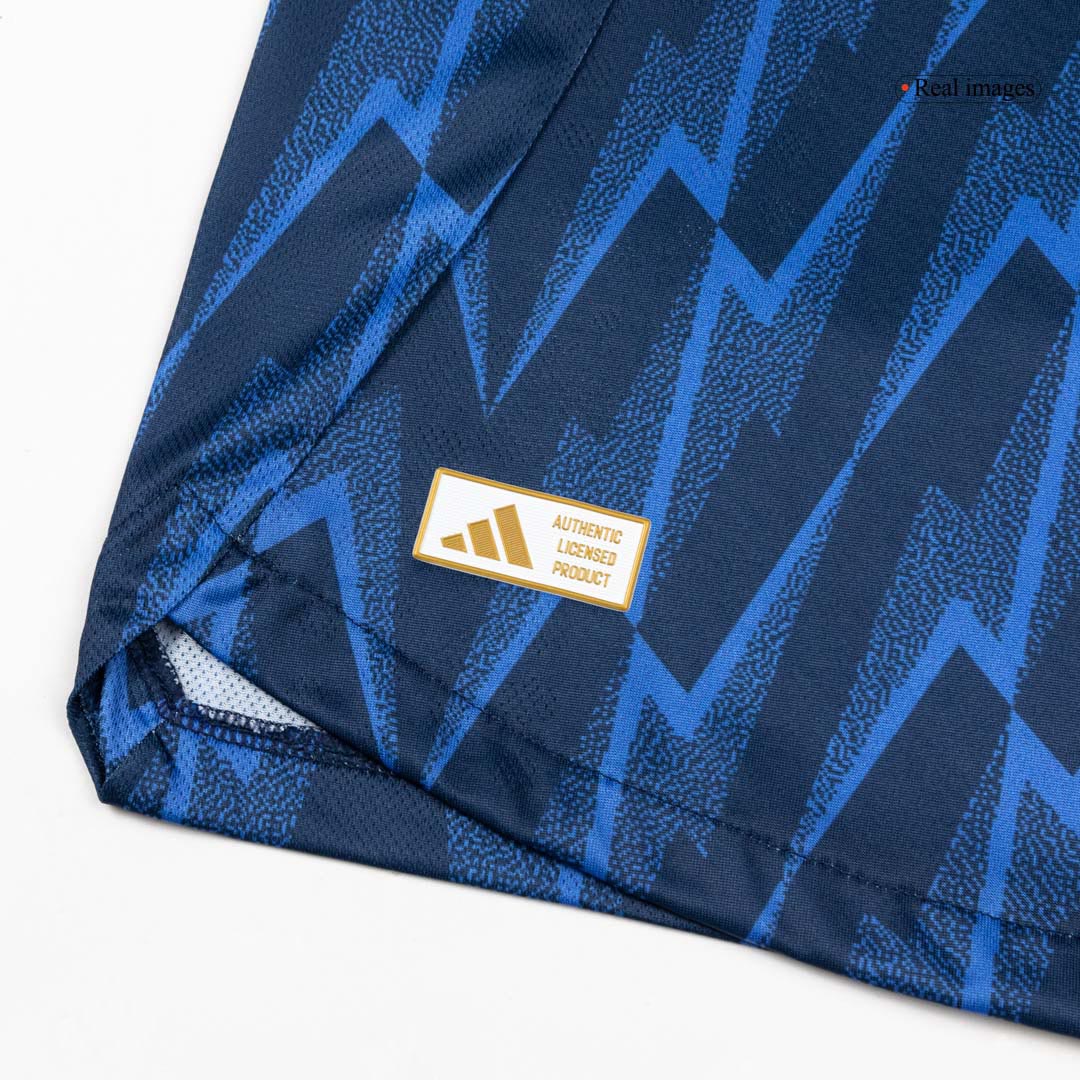 Autêntico ØDEGAARD #8 Arsenal Fora Futebol Camisas 2025/26 Azul