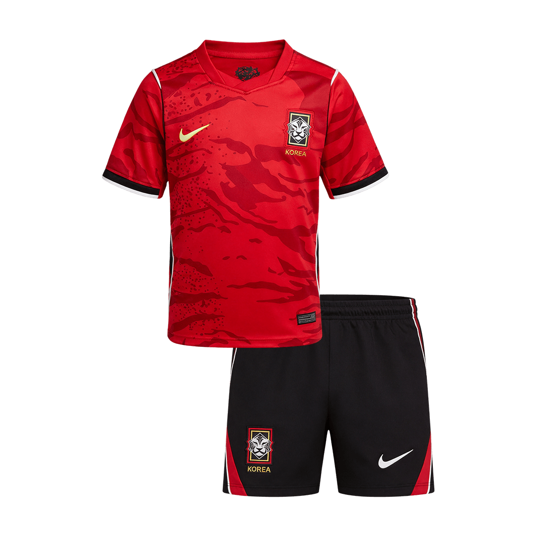 Coreia do Sul Infantil Casa Copa do Mundo Futebol Camisa 2026 Vermelho