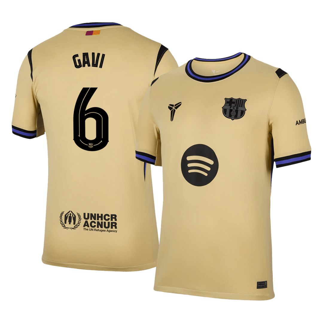 GAVI #6 Barcelona Fora Camisa 2025/26- Amarelo - UCL