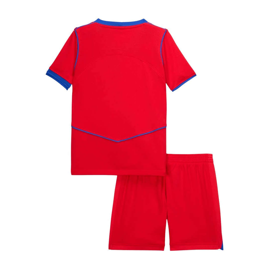 PSG Infantil
Terceira Futebol Camisa Conjunto (Camisa+Shorts) 2025/26 Vermelho