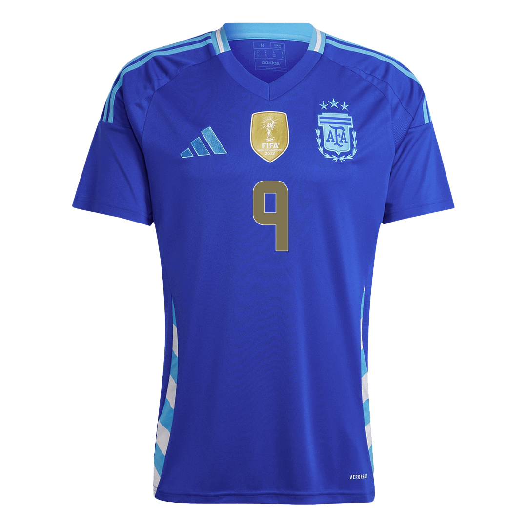 J.ALVAREZ #9 Argentinien Camisola de Futebol Away Camisola Personalizada 2024