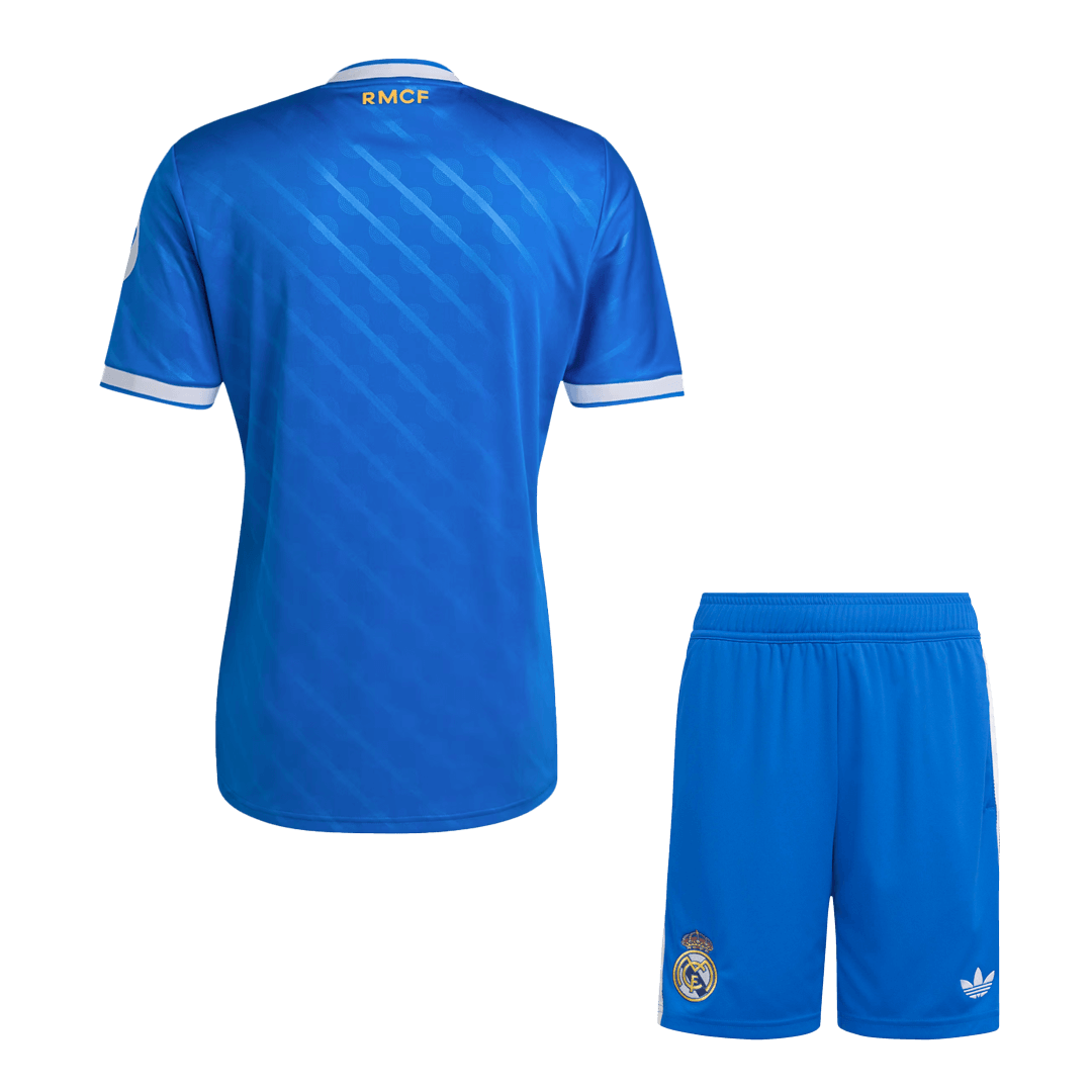 Real Madrid Fora Terceira Camisa Conjunto (Camisola + Calções) 2025/26- Azul