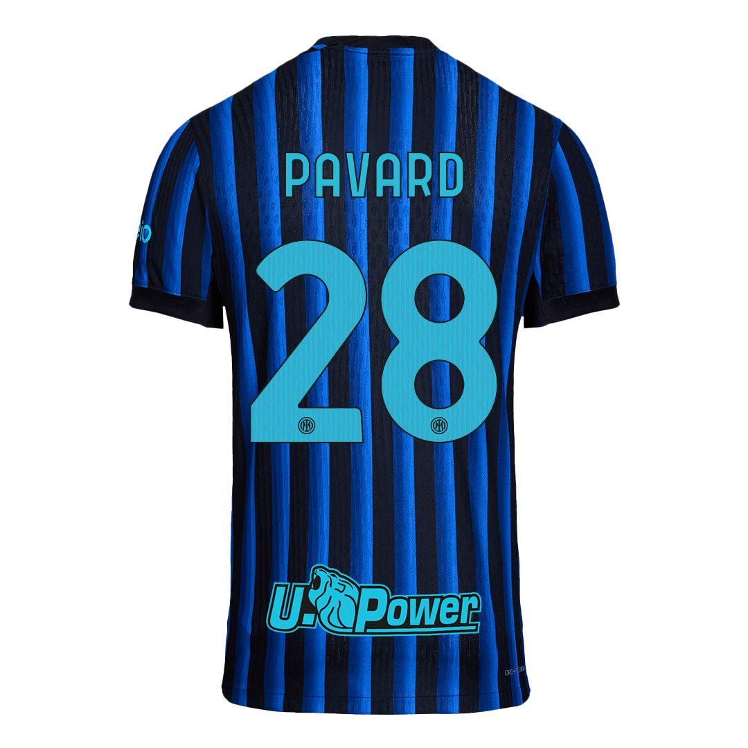 Autêntico PAVARD #28 Inter Milan Casa Futebol Camisas 2025/26