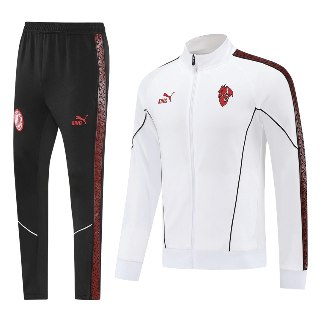 AC Milan Treino Jaqueta Conjunto (Jaqueta+Calças) 2025/26 Branco