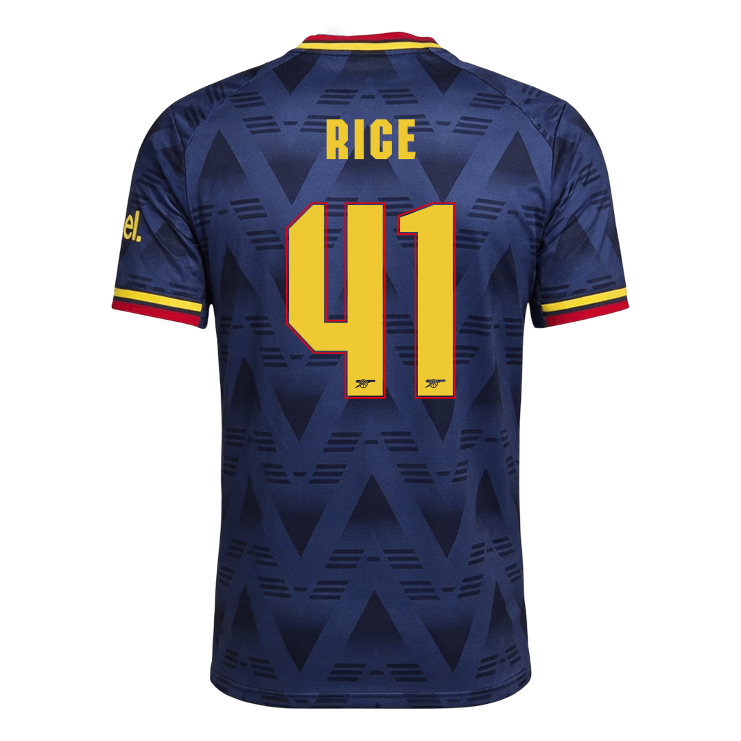 Versão do Jogador RICE #41 Arsenal Fora Futebol Camisas 2026/27 Marinha - UCL