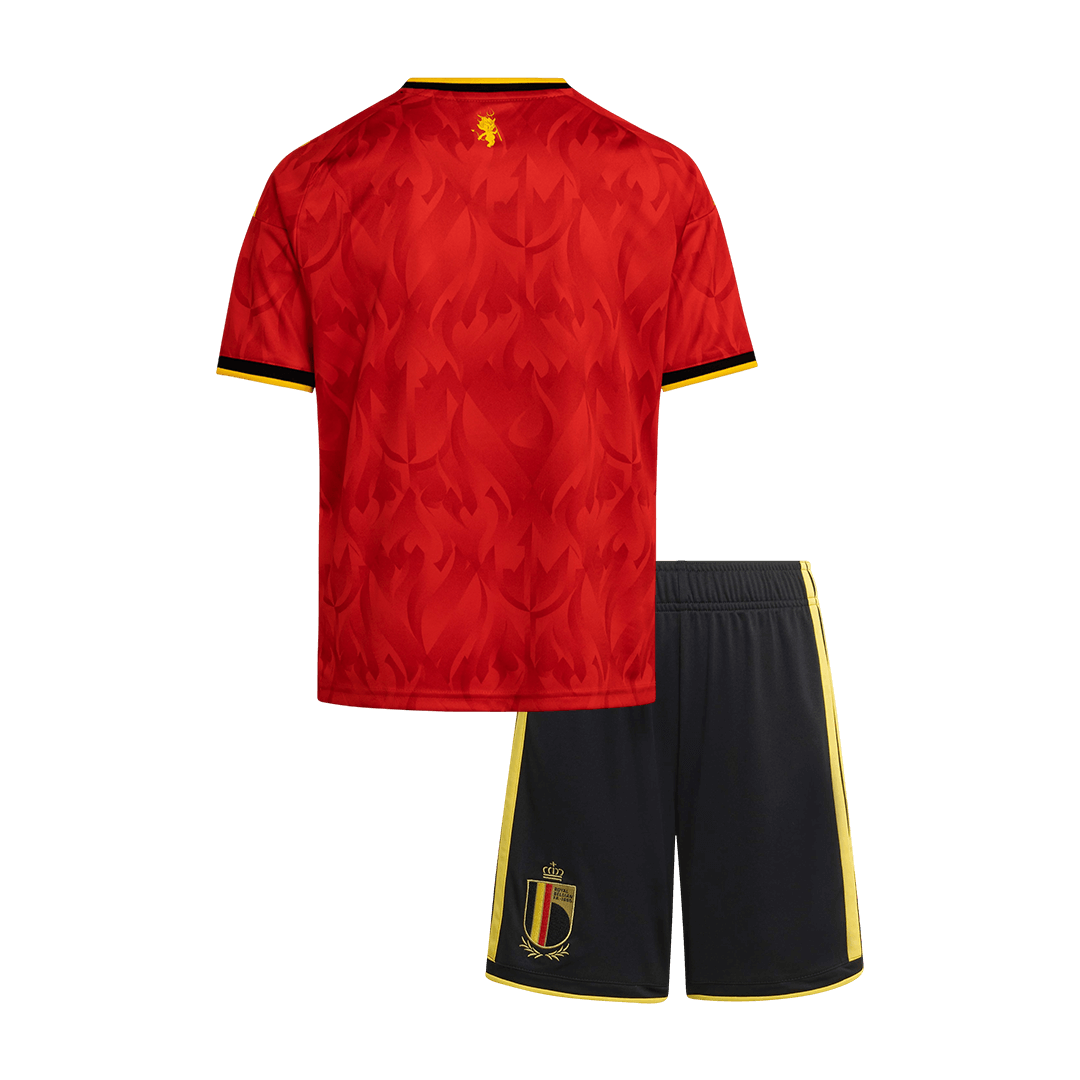 Belgium Infantil Casa Futebol Camisa Conjunto (Camisa+Shorts) World Cup 2026 Vermelho