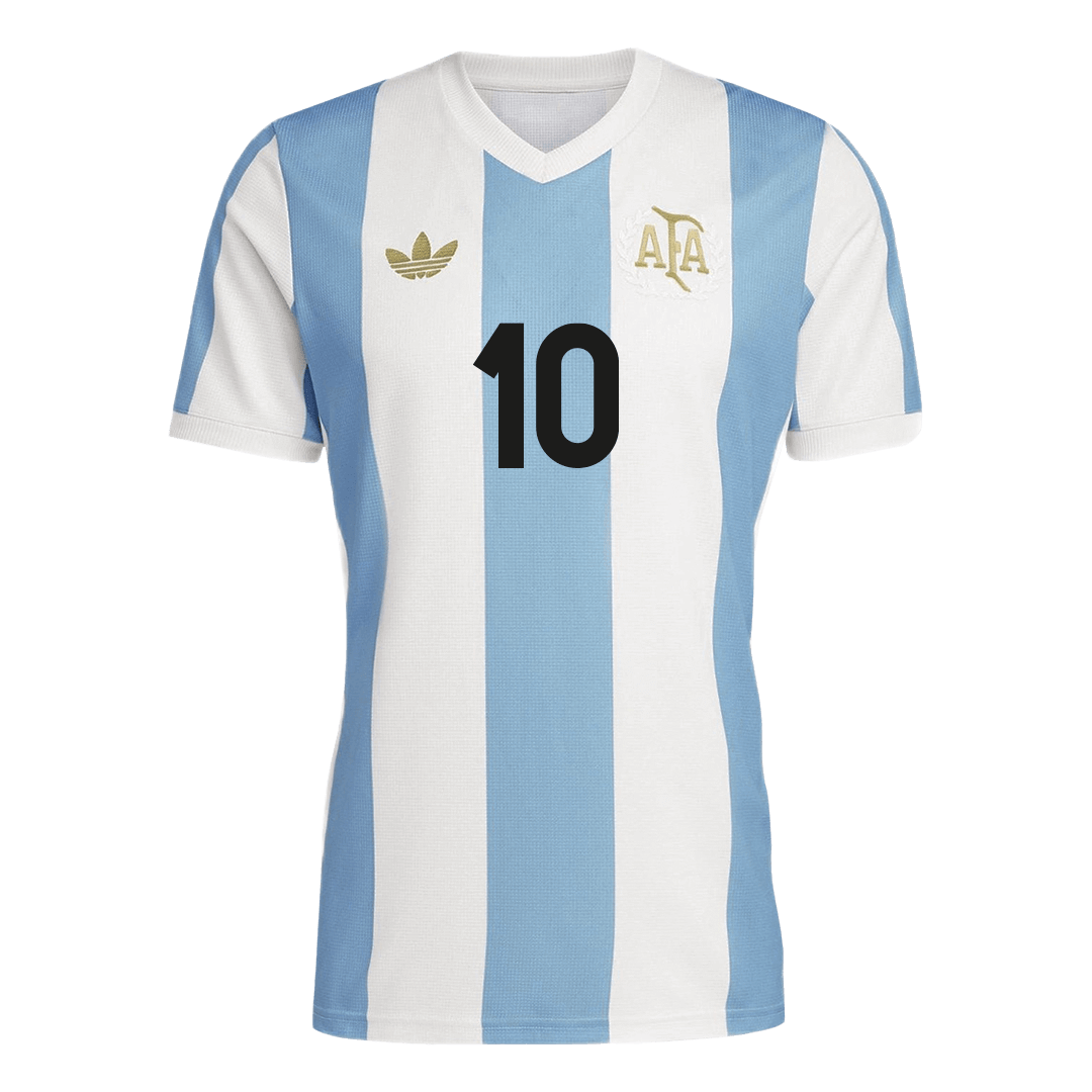 Camisola de futebol MESSI #10 Argentina personalizada 2024 50th aniversário