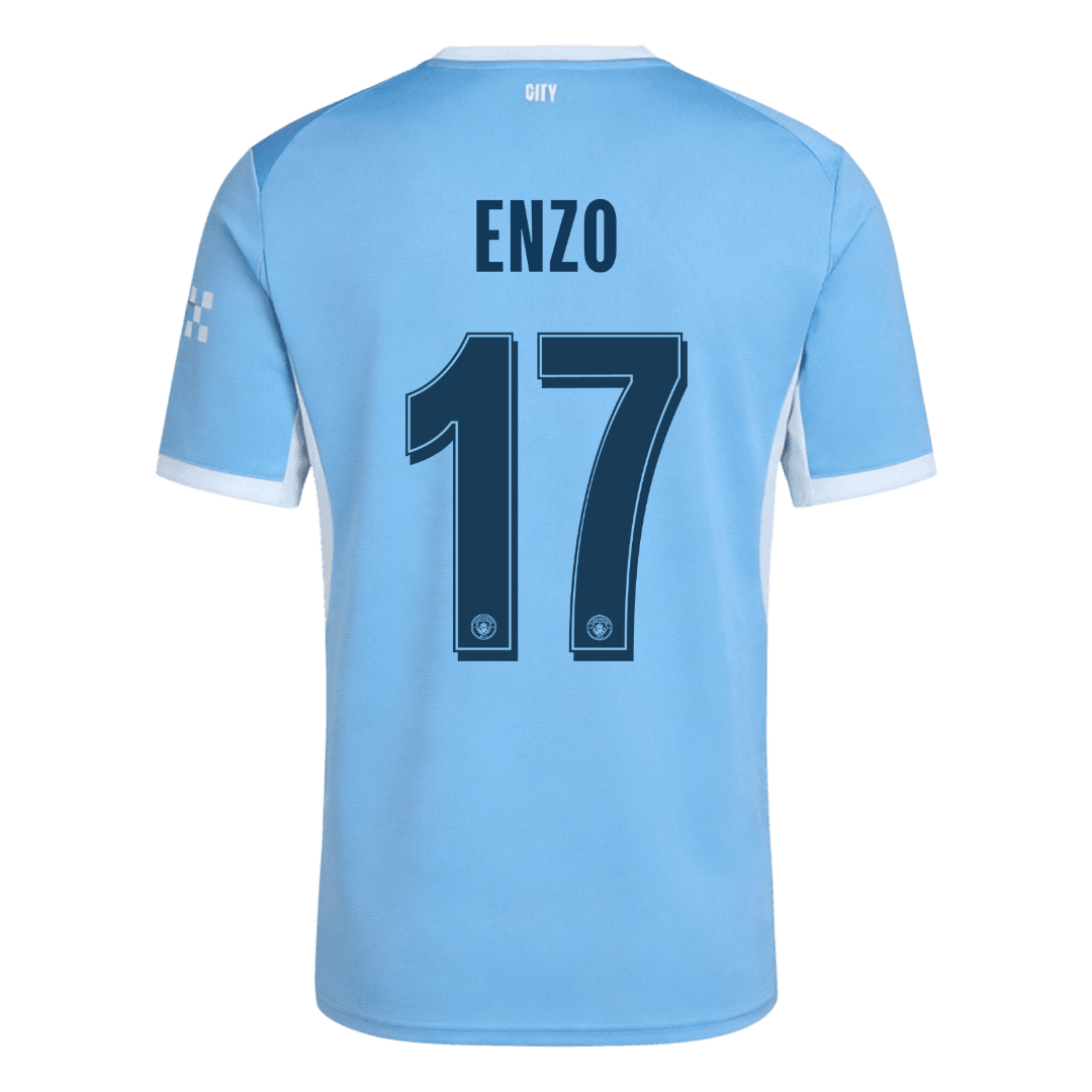 ENZO #17 Manchester City Casa Camisa 2026/27 Azul UCL