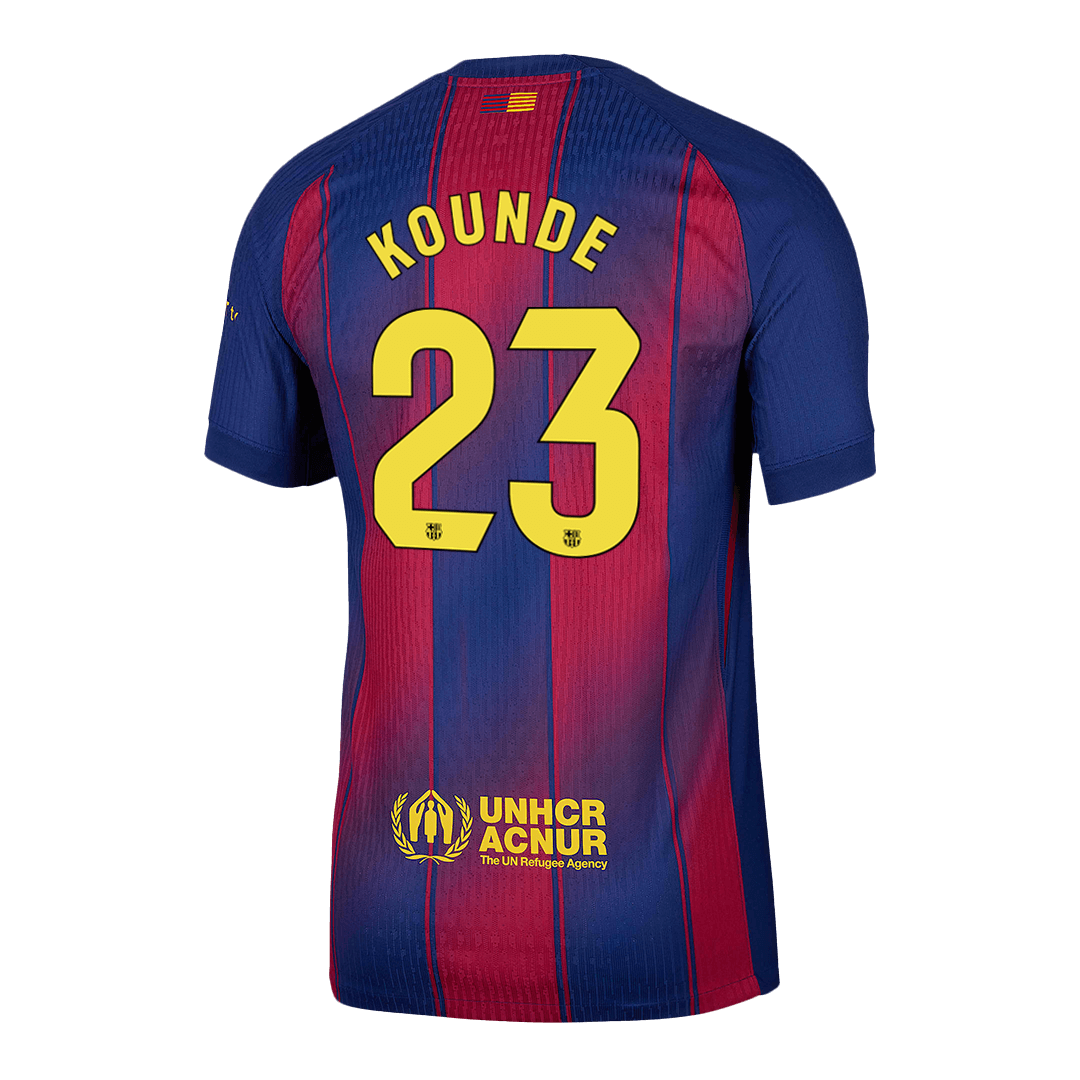 Autêntico KOUNDE #23 Barcelona Casa Futebol Camisas 2025/26