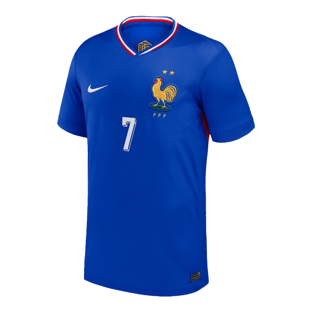 Camisola de futebol GRIEZMANN #7 França Home personalizada 2024
