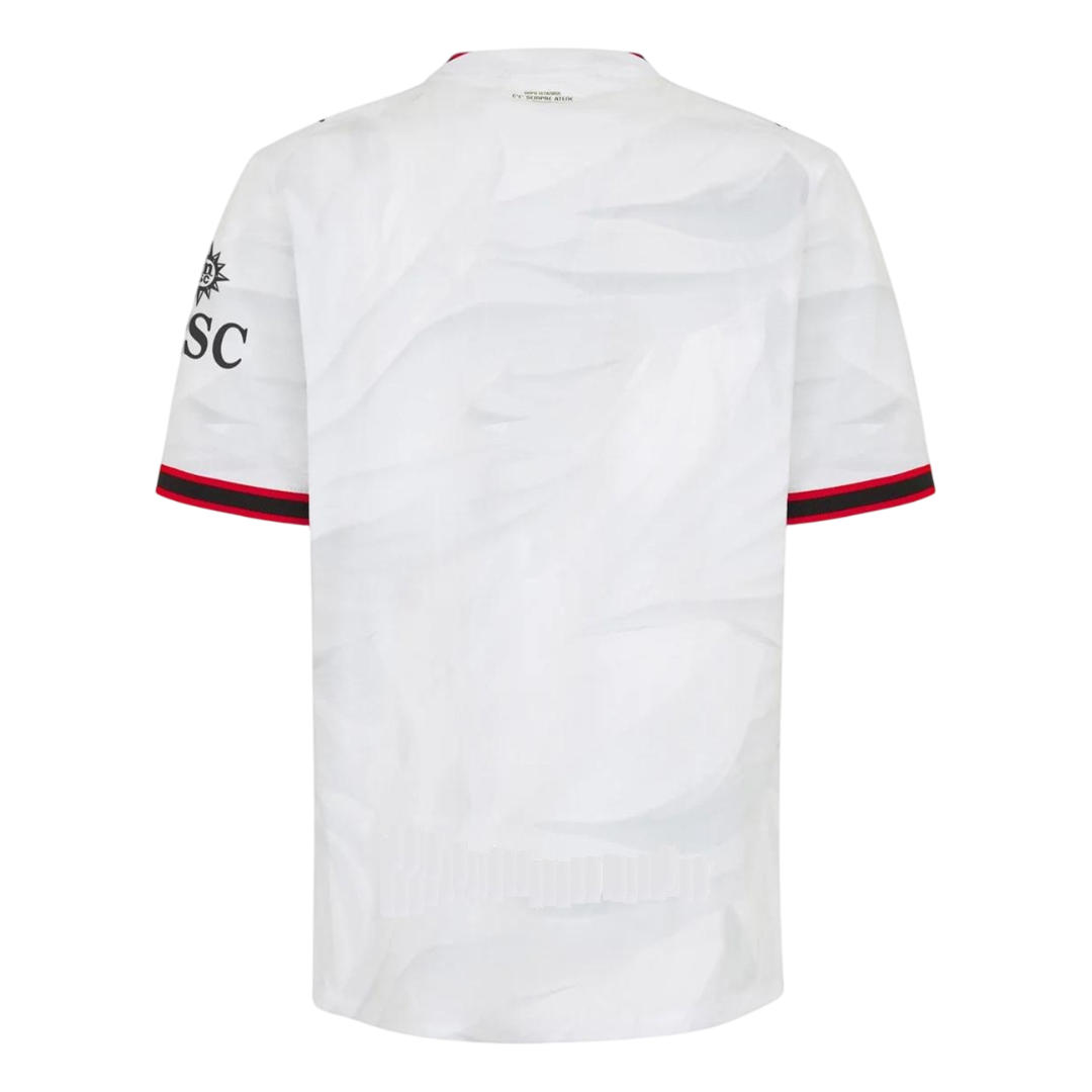 Versão do Jogador AC Milan Fora Futebol Camisas 2026/27 Branco