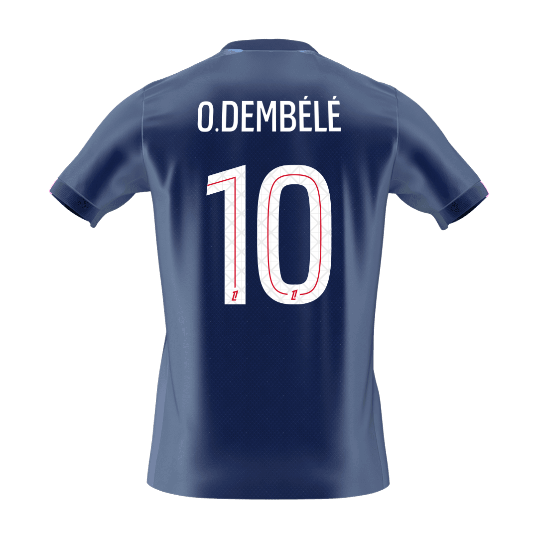 O.DEMBÉLÉ #10 PSG Casa Futebol Camisas 2025/26 Marinha