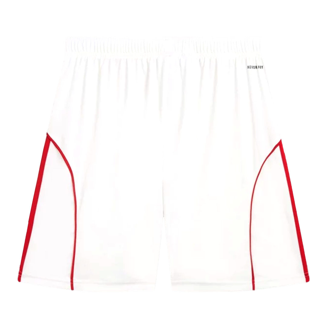 Arsenal Casa Calções 2025/26 Branco