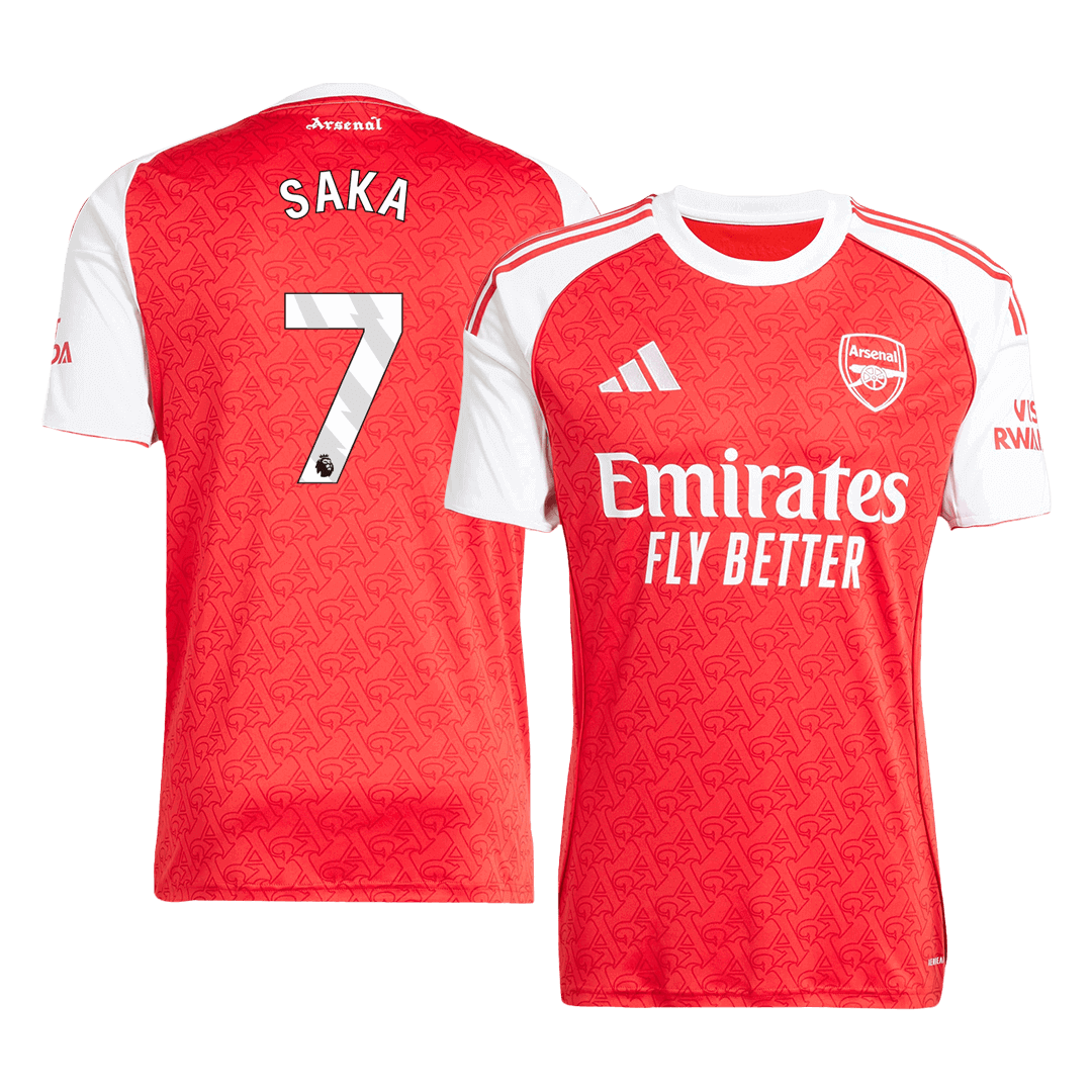 Men's Arsenal SAKA #7 Home Soccer Jersey 2025/26