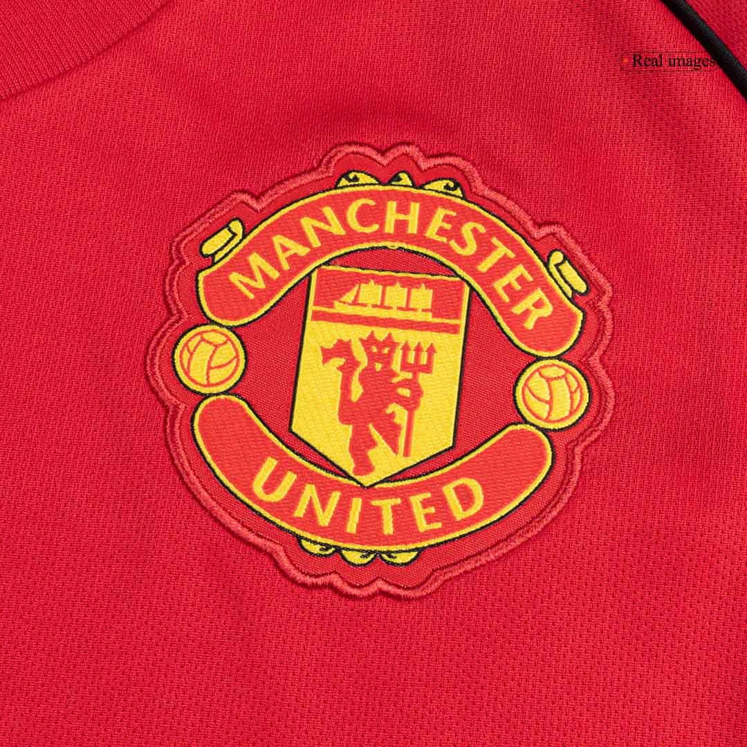 【Super Qualidade】Manchester United Casa Camisa Conjunto (Camisola + Calções) 2025/26-Vermelho