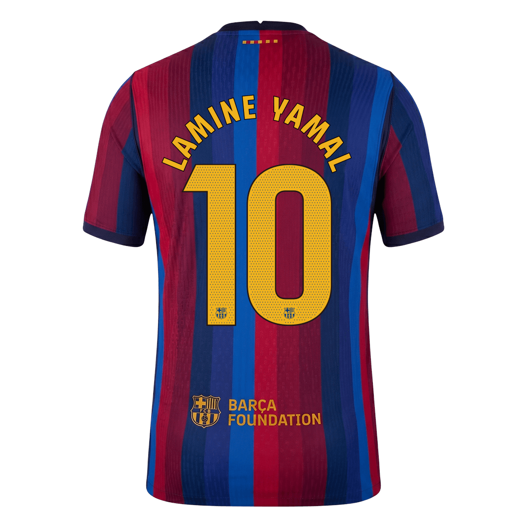 Versão do Jogador LAMINE YAMAL #10 Barcelona Casa Futebol Camisas 2026/27