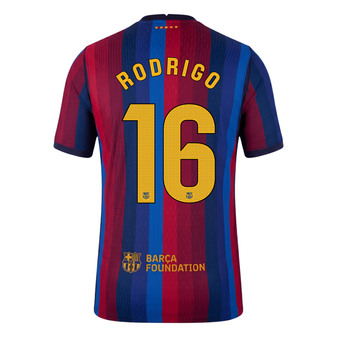 Versão do Jogador RODRIGO #16 Barcelona Casa Futebol Camisas 2026/27