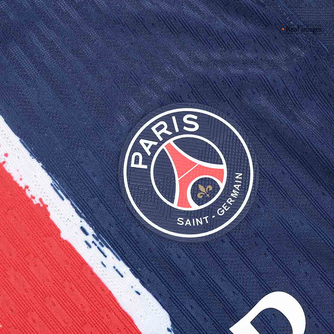 Autêntico BARCOLA #29 PSG Casa UCL Futebol Camisas 2024/25 Marinha - UCL