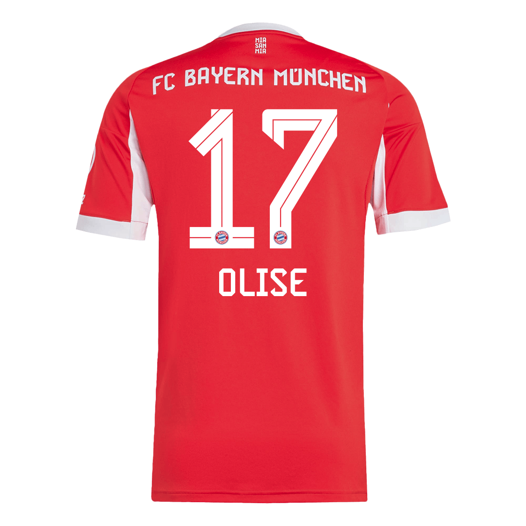 OLISE #17 Bayern Munich Casa Camisa 2025/26 Vermelho