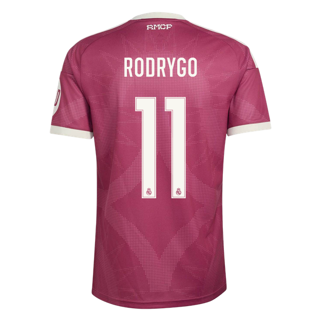 RODRYGO #11 Real Madrid Terceira Camisa 2026/27 Vermelho